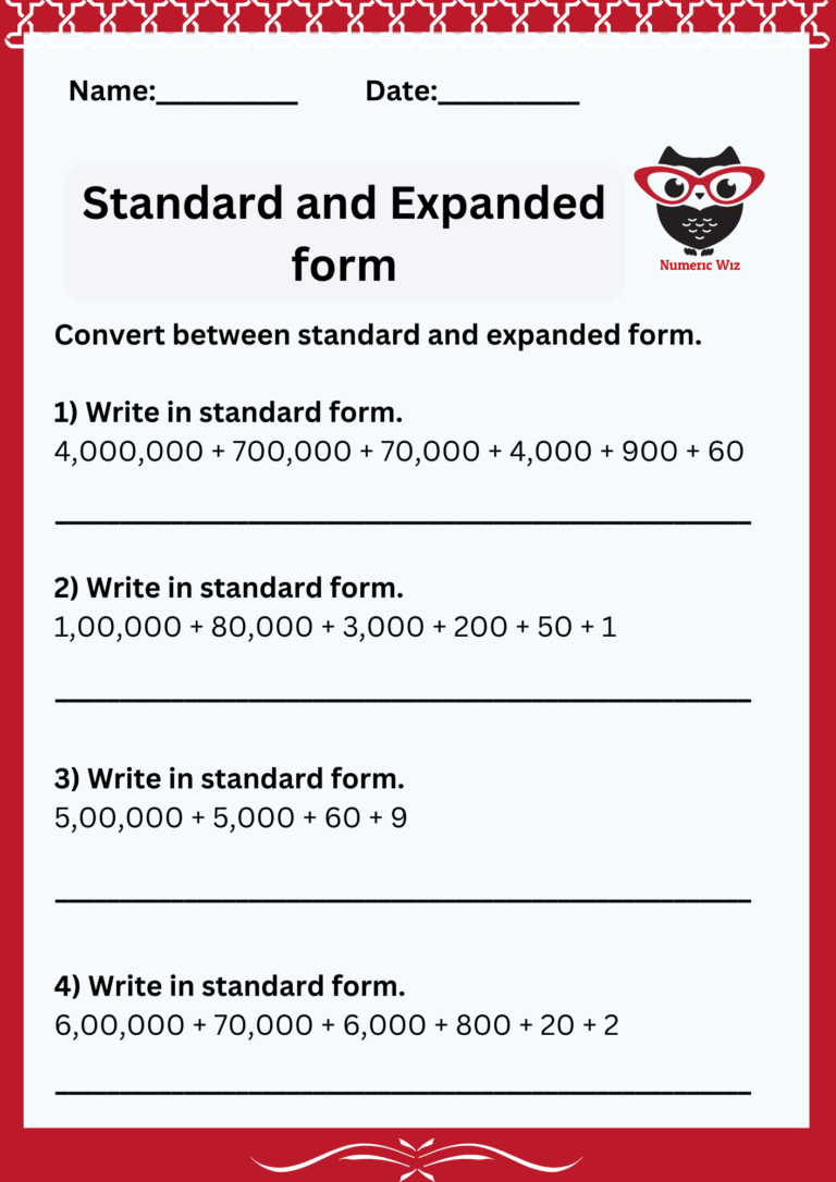 Standard and Expanded form of numbers - Numericwiz