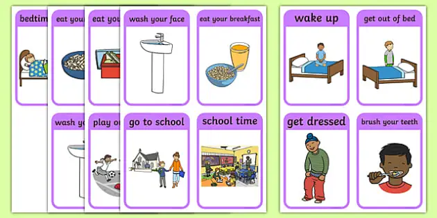 Time and Sequence Using Daily Routines