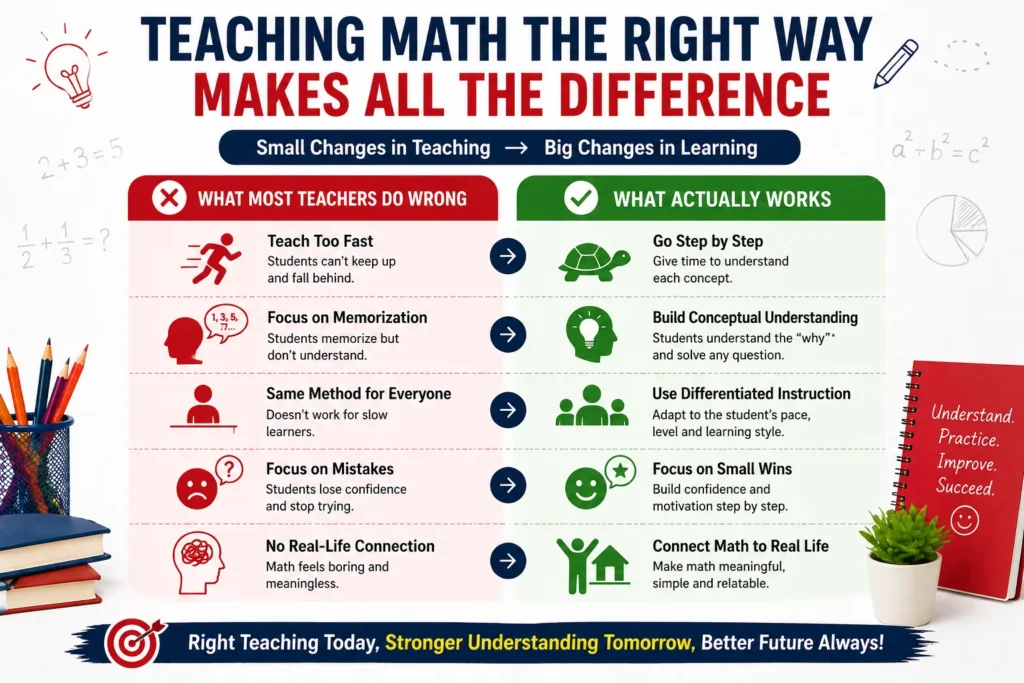 how to teach math to slow learners effectively using step by step and conceptual methods