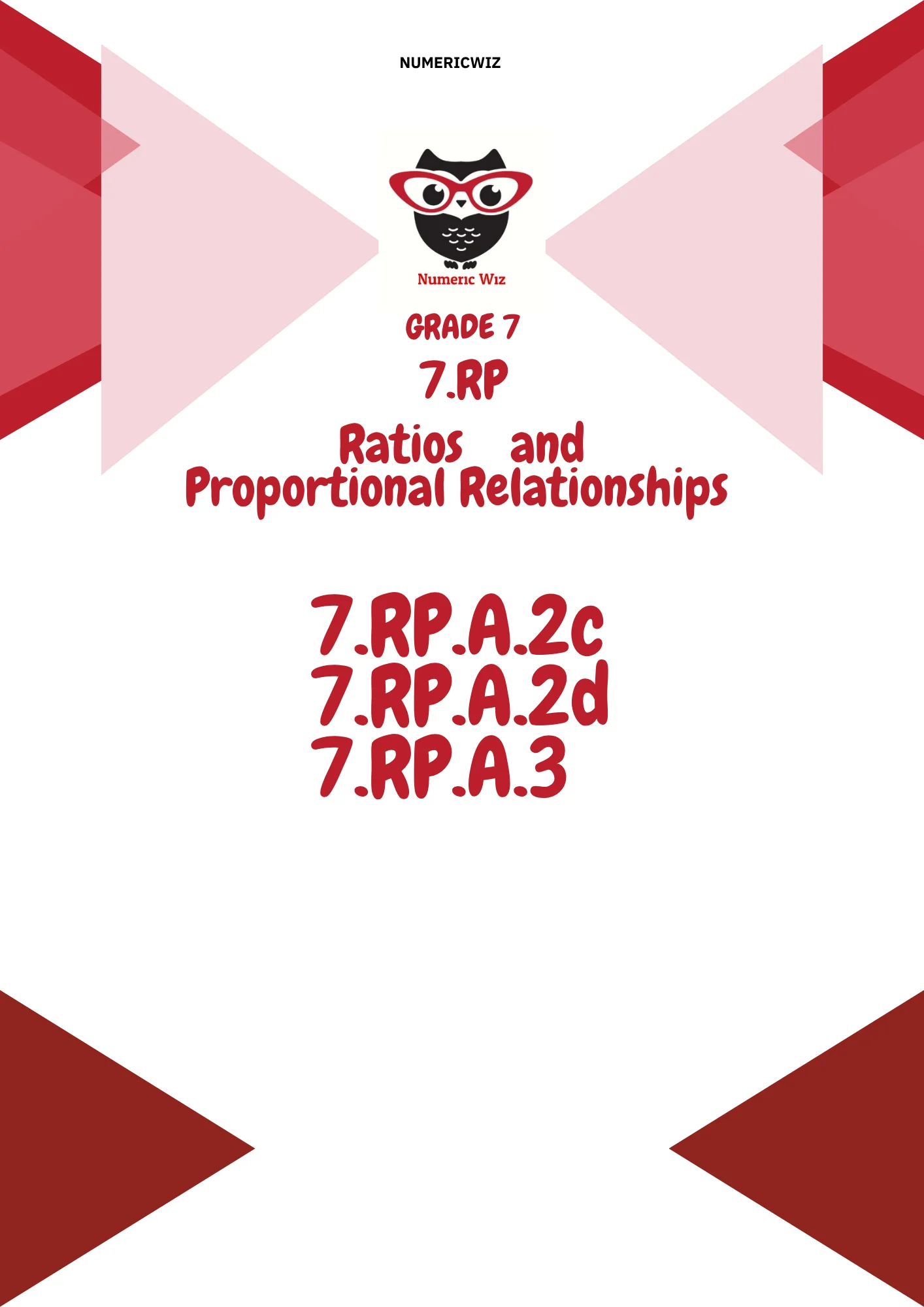 Ratio and proportional Relationship Workbook 1
