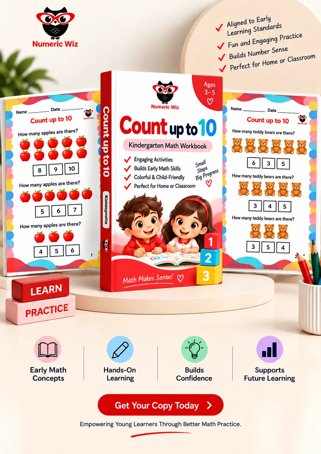 Numeric Wiz Count Up to 10 Workbook