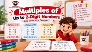 Multiples of Up to 2-Digit Numbers: Easy Guide with Examples