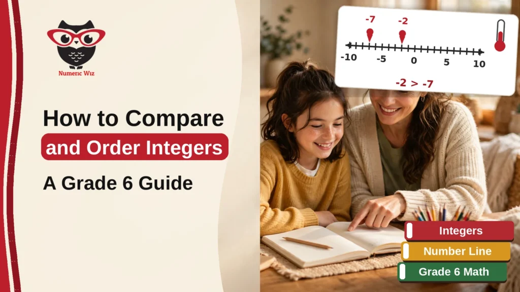 How to compare and order integers grade 6 guide with a number line